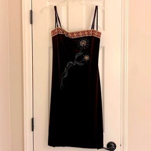 Bohemian chic velvet dress